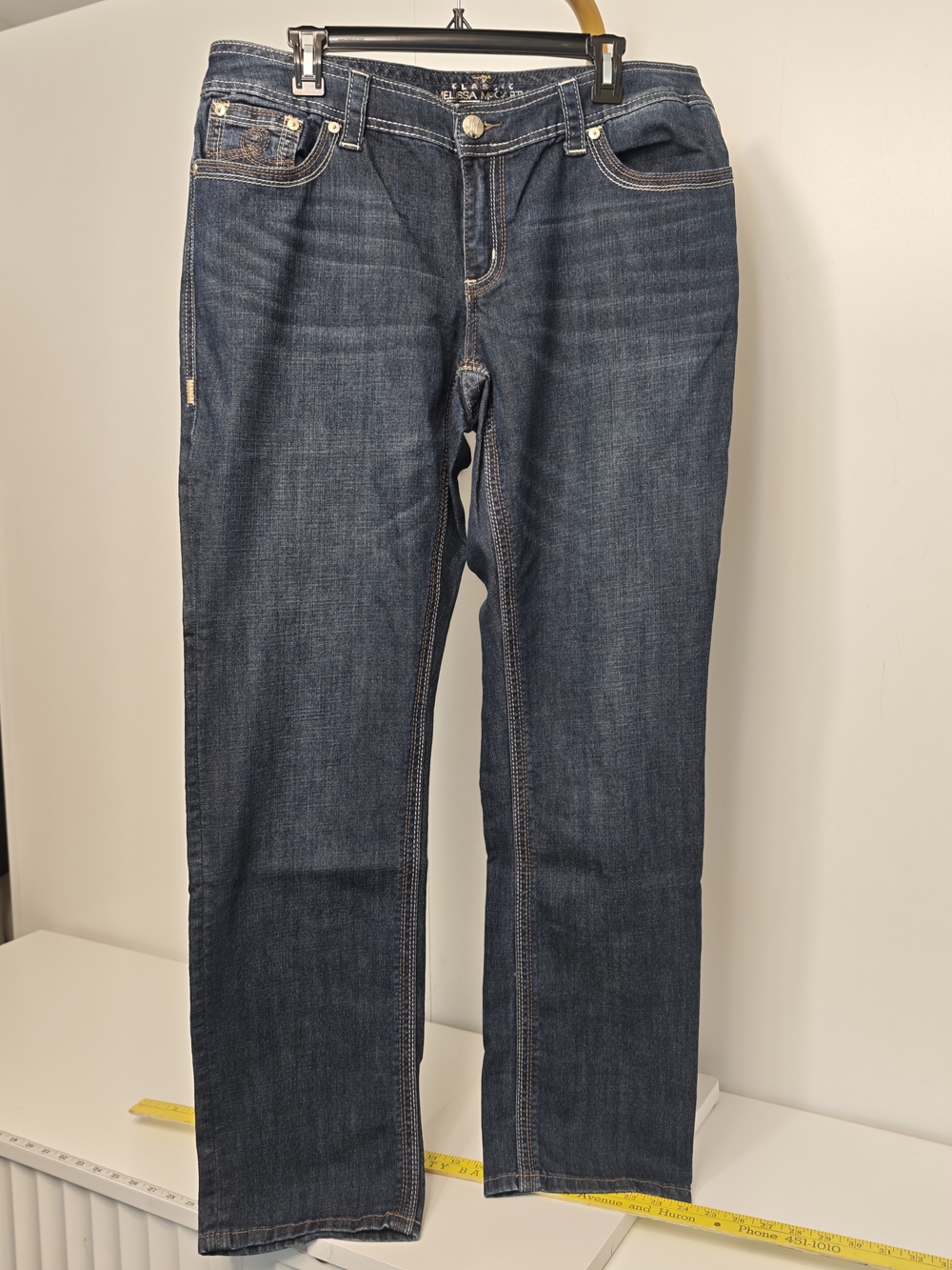 Melissa McCarthy Seven7 Dark Blue Straight Leg Jeans